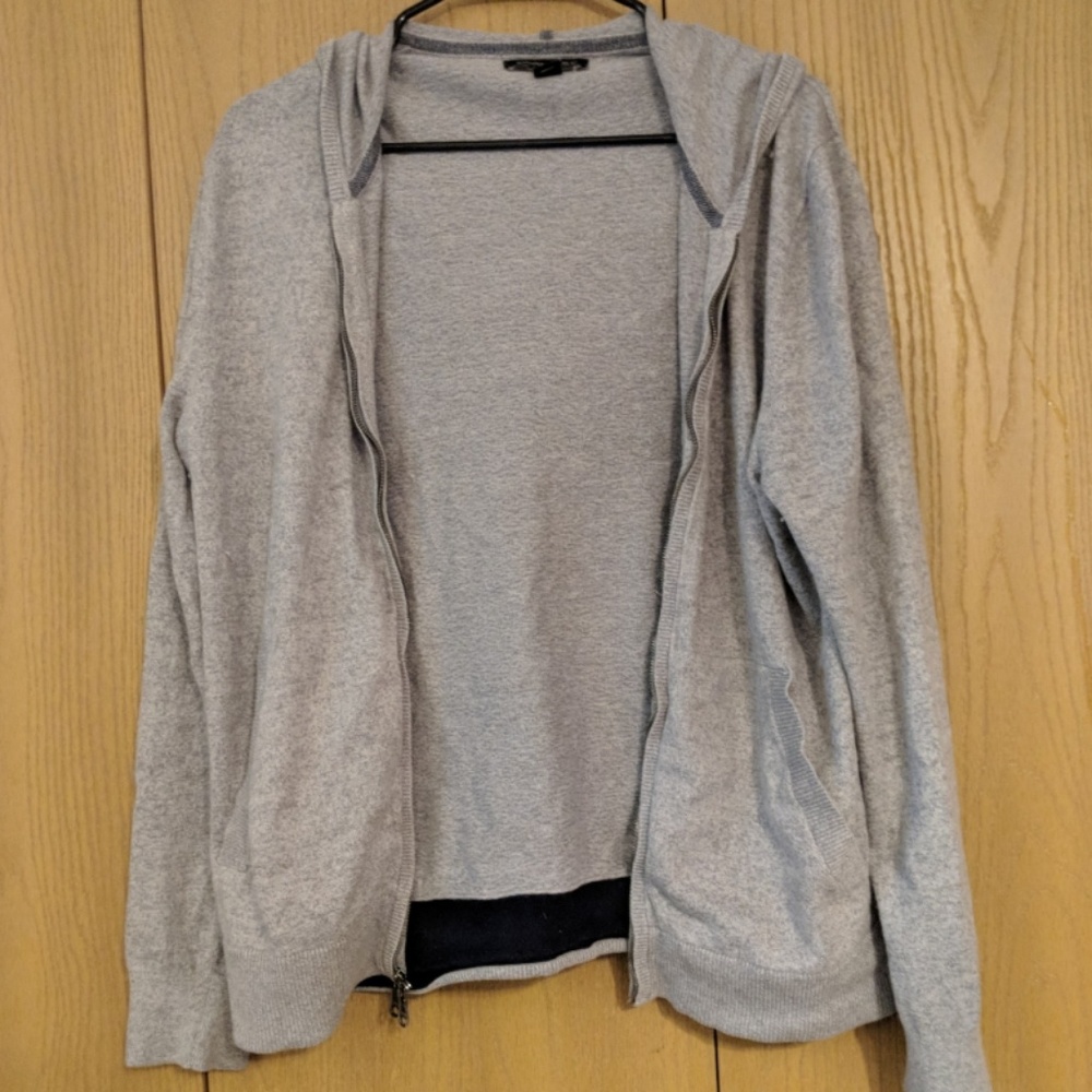 Banana Republic medium gray zip up hoodie